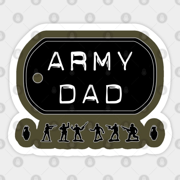 Funny Army Dad Military Dog Tags Soldiers Sticker by Scar